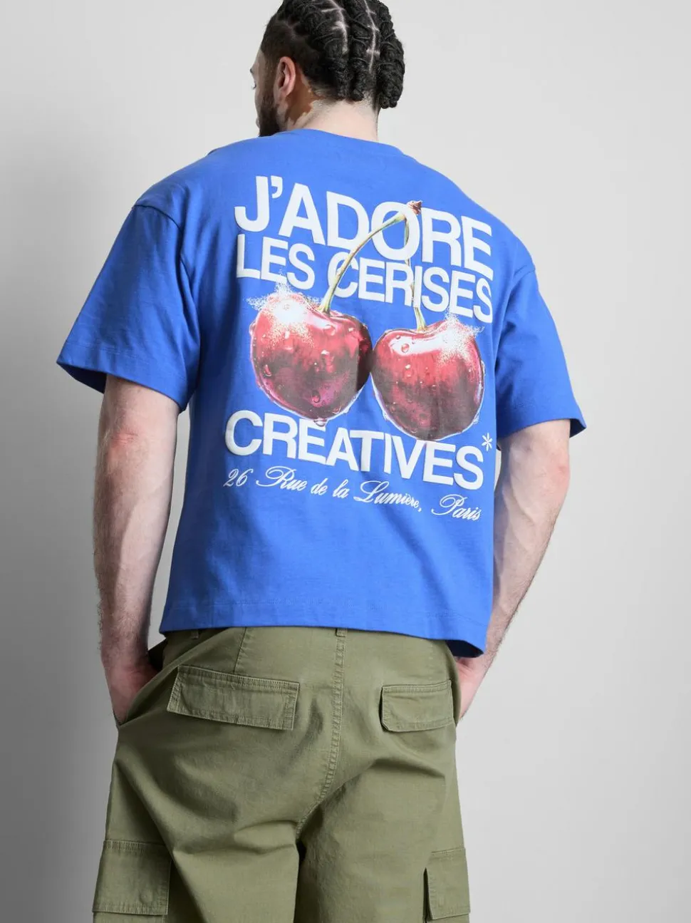 T-Shirt mit Kirschgrafik aus reiner Baumwolle
