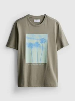 T-Shirt mit Palmen-Grafik