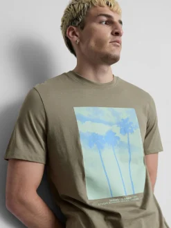 T-Shirt mit Palmen-Grafik