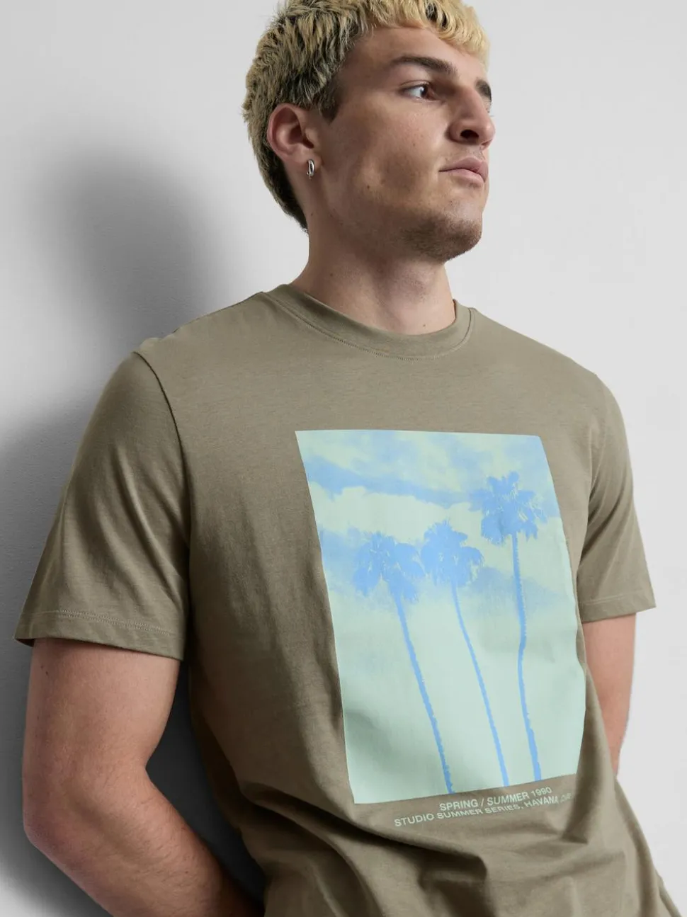 T-Shirt mit Palmen-Grafik