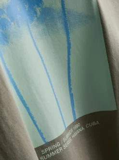 T-Shirt mit Palmen-Grafik