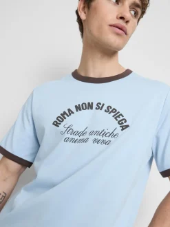 T-Shirt mit Rom-Slogan