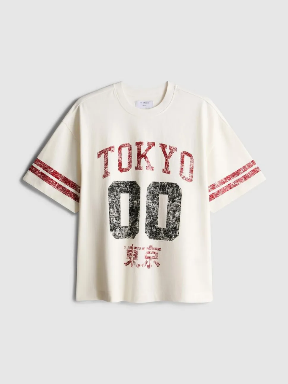 T-Shirt mit Tokyo-Grafik im Used-Look