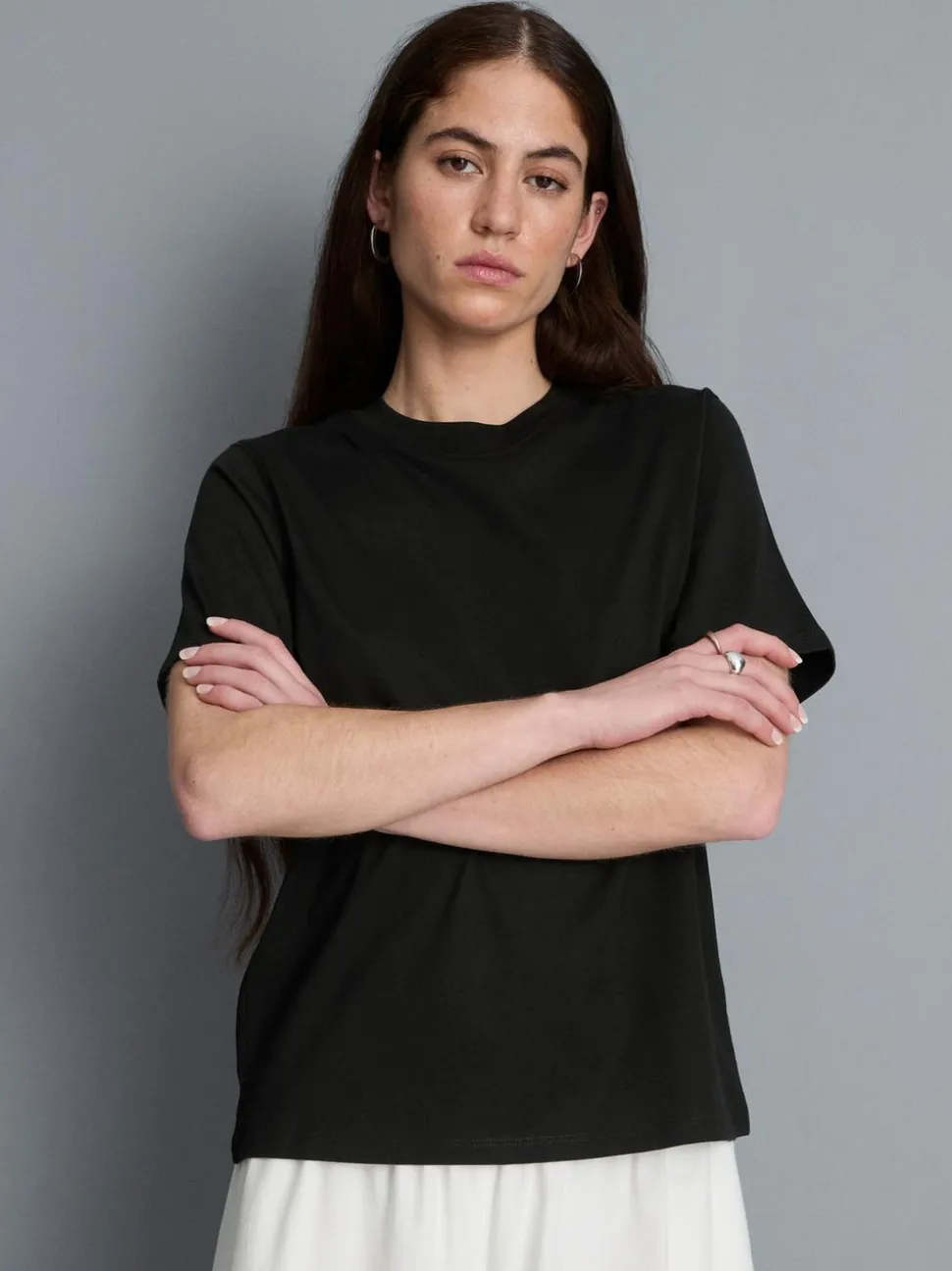 Ultimatives Baumwoll-T-Shirt mit Rundhalsausschnitt