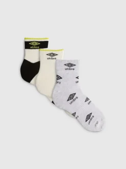 „Umbro“ Crew-Socken in Viertellänge, 3er-Pack