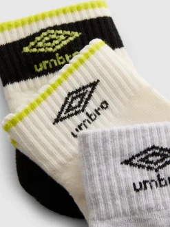 „Umbro“ Crew-Socken in Viertellänge, 3er-Pack