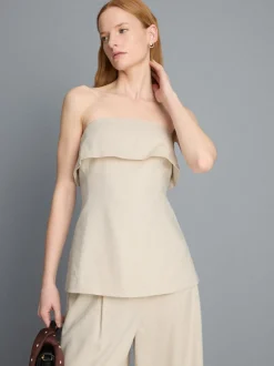 Umgeschlagenes Bandeau-Top