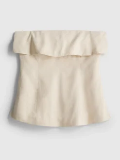 Umgeschlagenes Bandeau-Top
