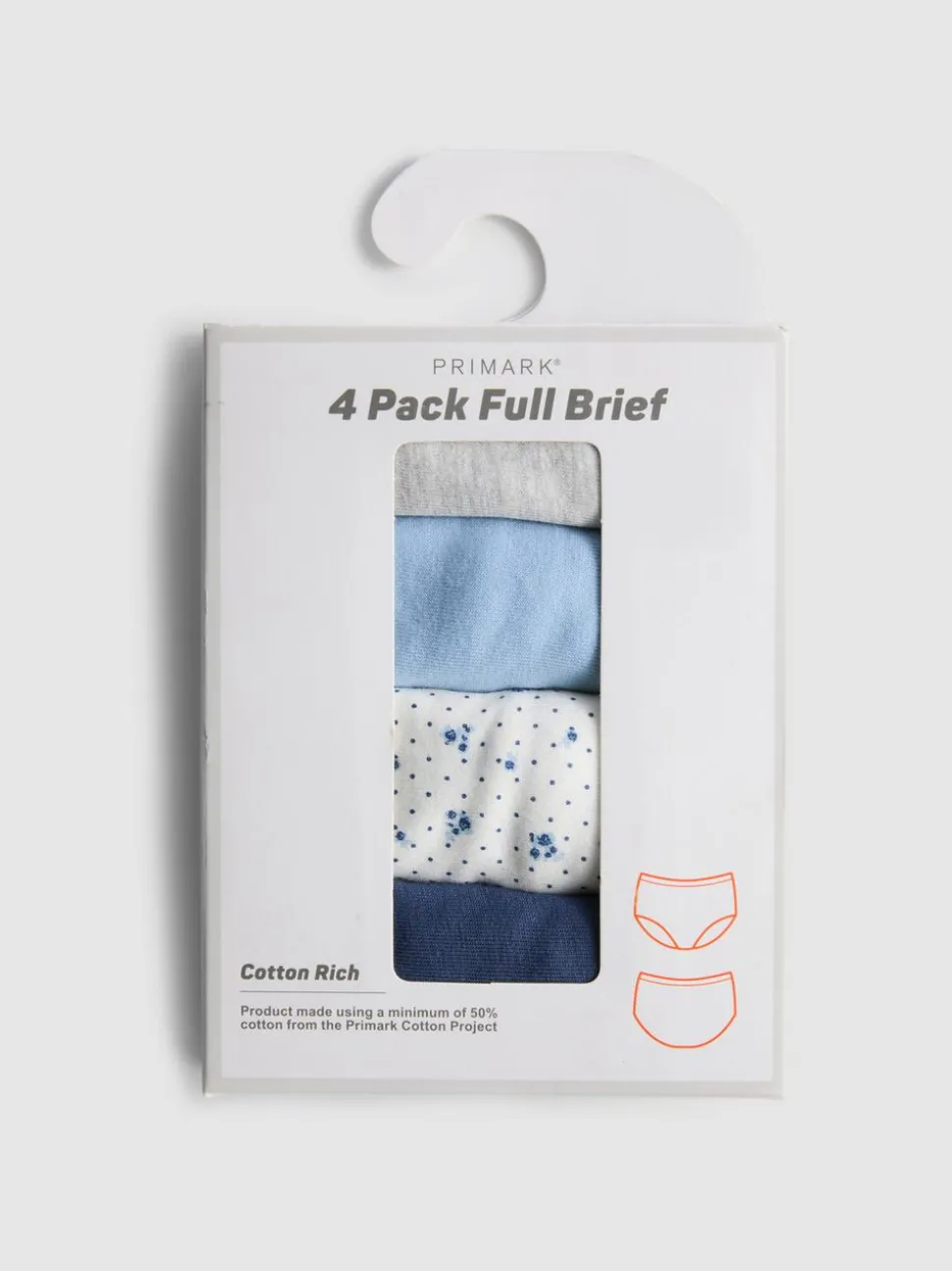 Unterhosen mit hohem Baumwollanteil, 4er-Pack