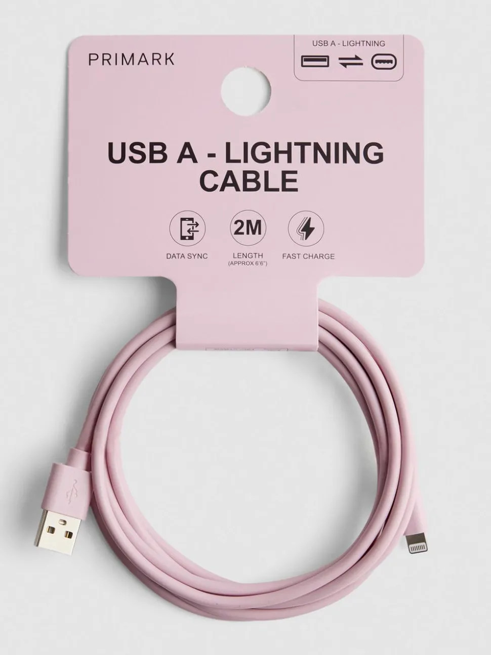 USB-A-auf-Lightning-Ladekabel, 2 m