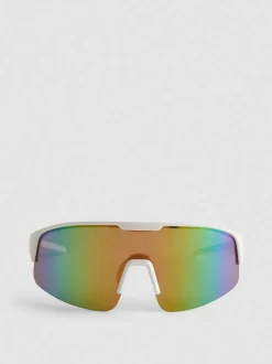 Verspiegelte Sonnenbrille mit durchgehender Blende