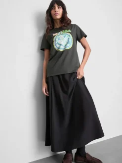 Verwaschenes „Nirvana“ Bandshirt aus Baumwolle