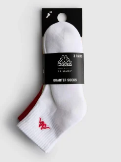 Viertellange „Kappa“ Crew-Socken mit hohem Baumwollanteil, 3er-Pack