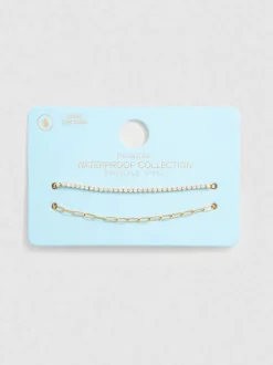 Wasserfeste Armbänder in verschiedenen Designs, 2er-Pack