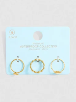 Wasserfeste Ringe mit Muscheldesigns, 3er-Pack
