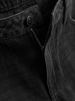 Weite Baumwoll-Jeans mit mittlerer Leibhöhe