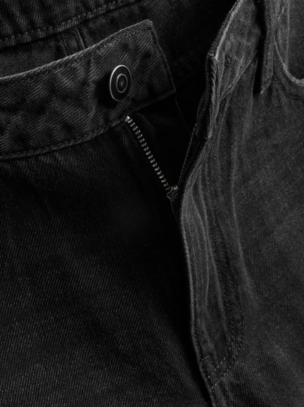 Weite Baumwoll-Jeans mit mittlerer Leibhöhe