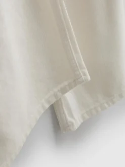 Weite Baumwoll-Jeans mit mittlerer Leibhöhe