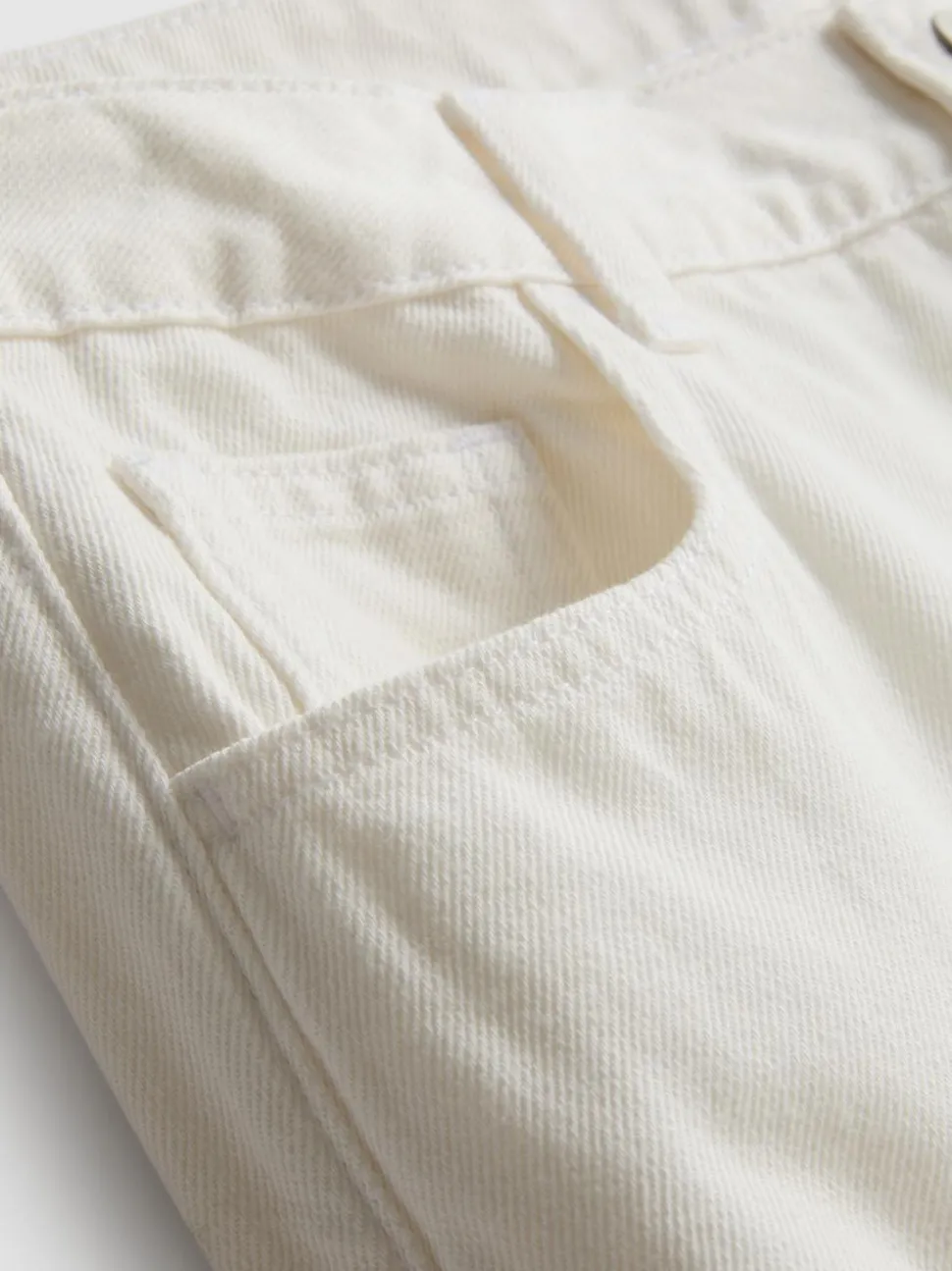 Weite Baumwoll-Jeans mit mittlerer Leibhöhe