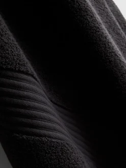 XL-Badetuch mit gerippter Bordüre