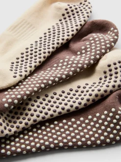 Yoga Active-Crew-Socken mit hohem Baumwollanteil, 2er-Pack
