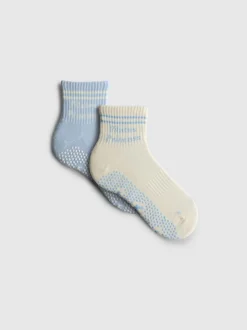 Yoga-Crew-Socken in Viertellänge, 2er-Pack