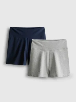 Yogashorts mit hohem Bund, 2er-Pack