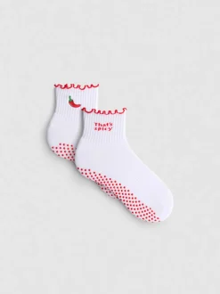 Yogasocken mit Chili-Design, 2er-Pack