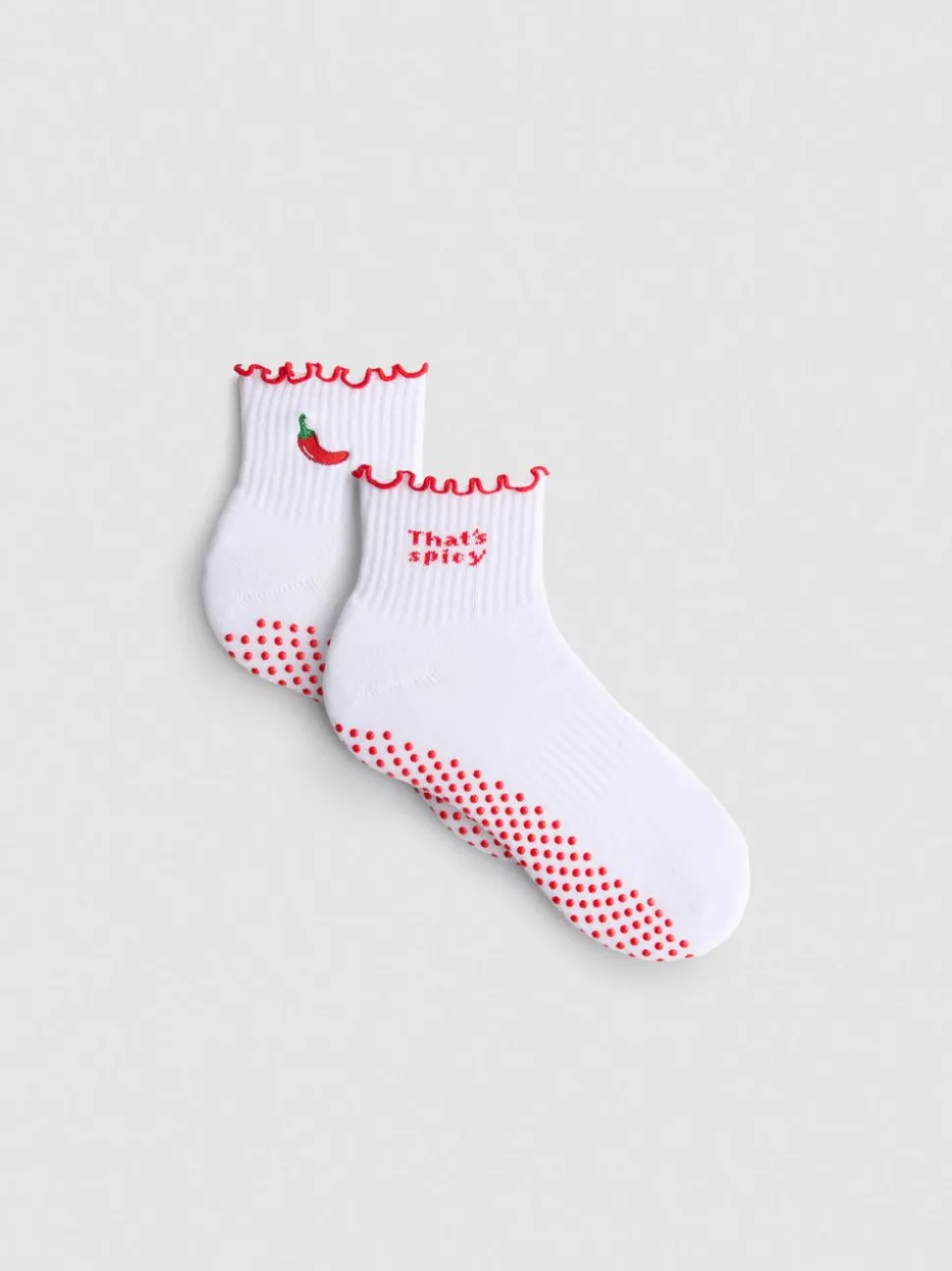 Yogasocken mit Chili-Design, 2er-Pack