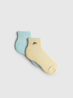 Yogasocken mit Croissantmotiv, 2er-Pack