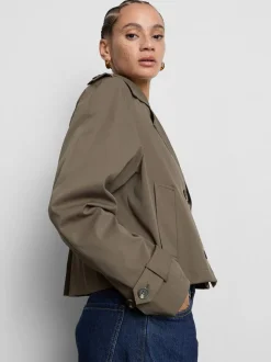 Zweireihiger, gerade geschnittener Trenchcoat