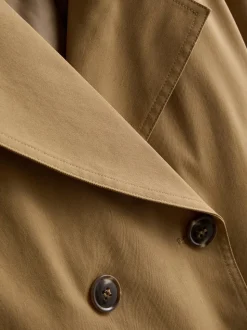 Zweireihiger, gerade geschnittener Trenchcoat